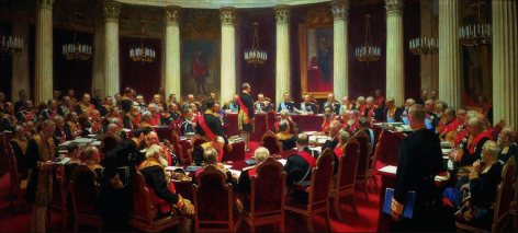 Reunión del Consejo de Estado del Imperio Ruso en mayo de 1901 - Ilya Repin, 1903