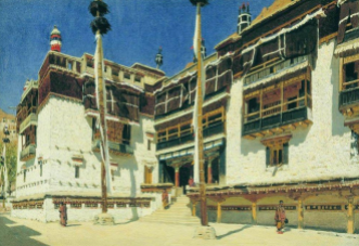 Monasterio Hemis en Ladakh - Vasily Vereshchagin, 1875
