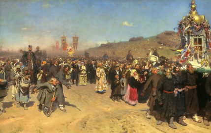 Procesión religiosa en Kursk, 1880-1883