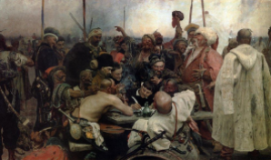 La respuesta de los Cosacos de Zaporozh al Sultán Mahmoud IV - Ilya Repin, 1878-1891